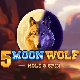 5 Moon Wolf online game logo by Apparat Gaming on spinanga-kazino.com