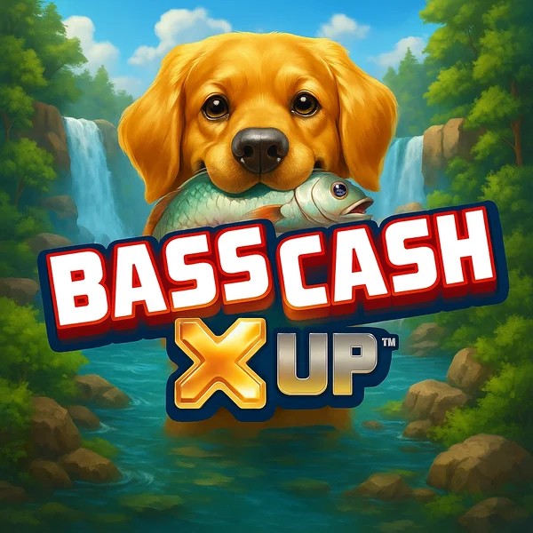 Bass Cash X UP logo – Slots by Alchemy Gaming at Spinanga Casino
