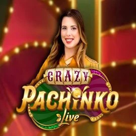 Crazy Pachinko slot logo by Evolution at Spinanga Casino