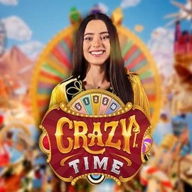 Crazy Time slot visual from Evolution available on spinanga-kazino.com