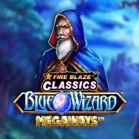 Fire Blaze Blue Wizard Megaways logo by Rarestone Gaming at Spinanga Casino