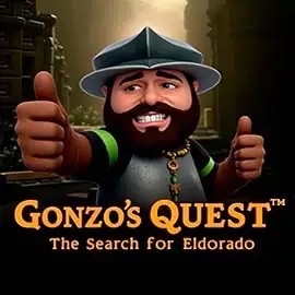 Gonzo's Quest online game logo by NetEnt on spinanga-kazino.com