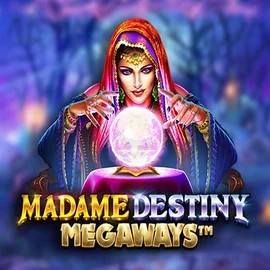Madame Destiny Megaways online game logo by Pragmatic Play on spinanga-kazino.com