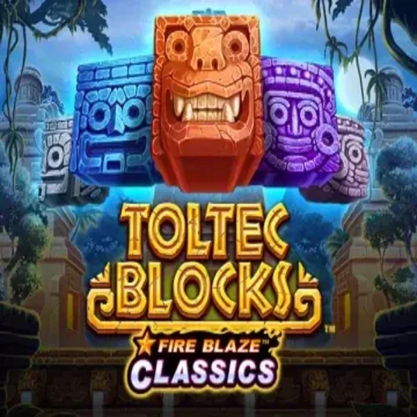 Official Slots logo: Fire Blaze: Toltec Blocks by Rarestone Gaming at Spinanga Casino